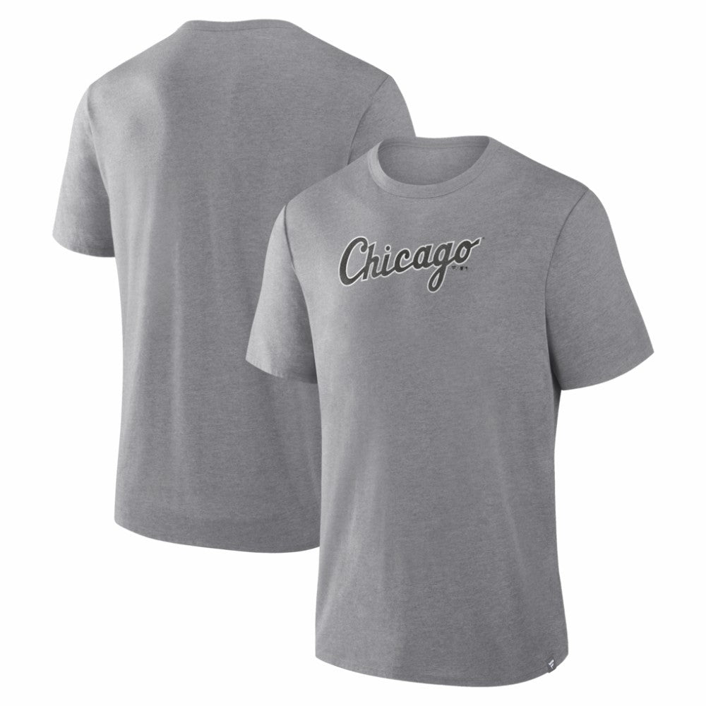 Chicago White Sox Fanatics Play Tribute Tri-Blend T-Shirt - Heather Gray T-shirts