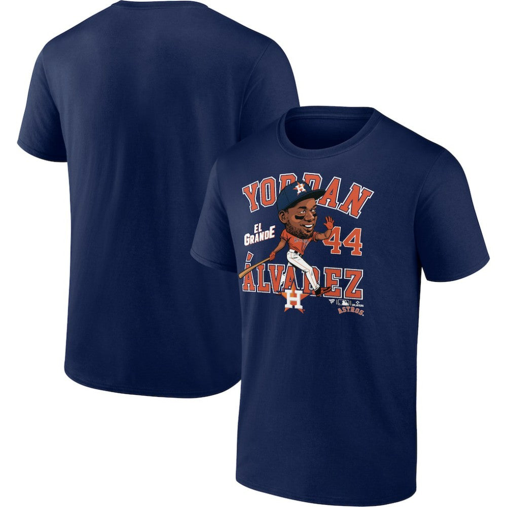 Yordan Alvarez Houston Astros Caricature T-Shirt - Navy T-shirts