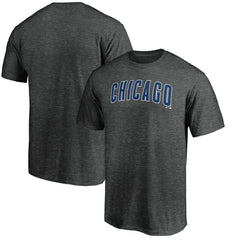 Chicago Cubs Official Wordmark T-Shirt - Charcoal T-shirts