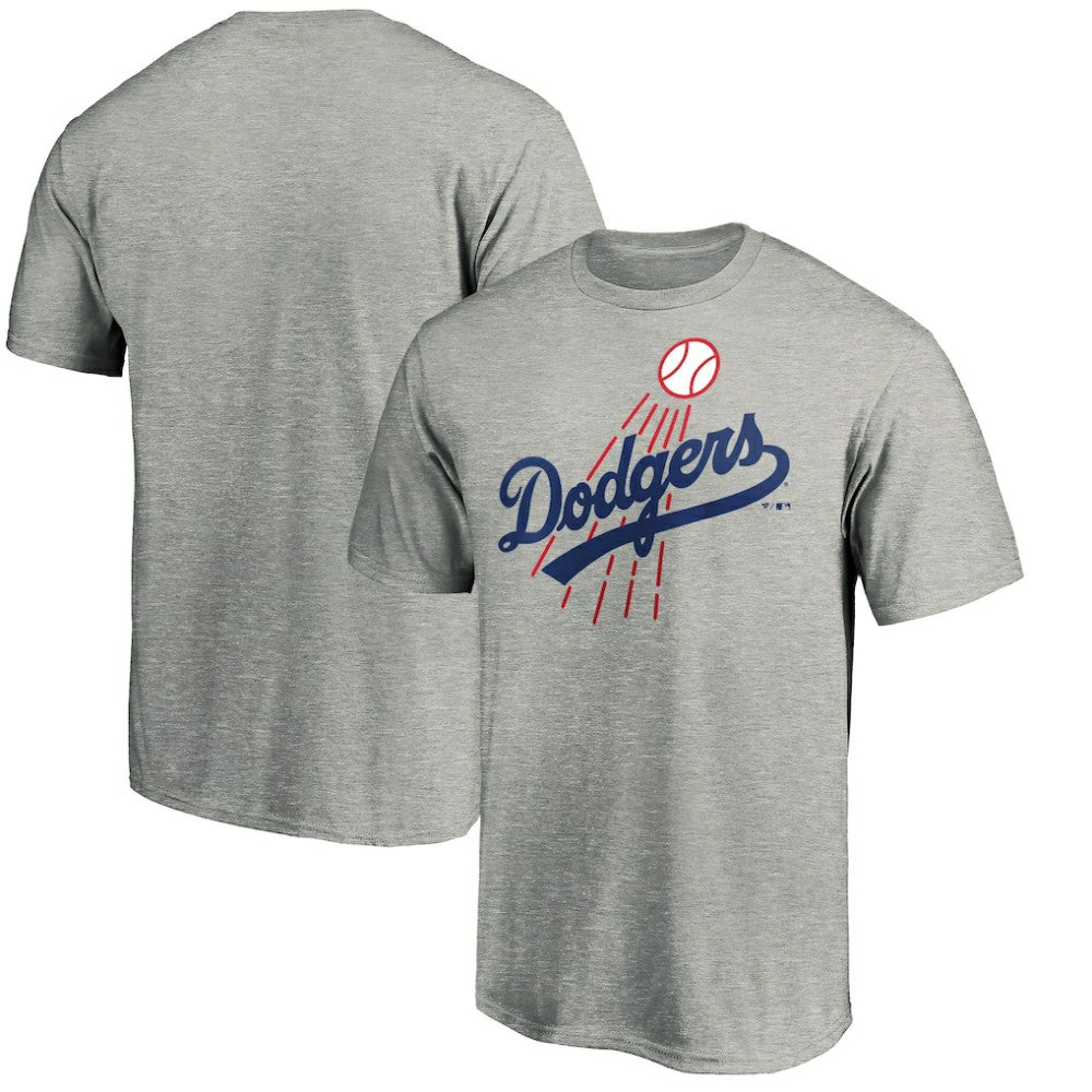 Los Angeles Dodgers Cooperstown Collection Huntington T-Shirt - Heather Gray T-shirts