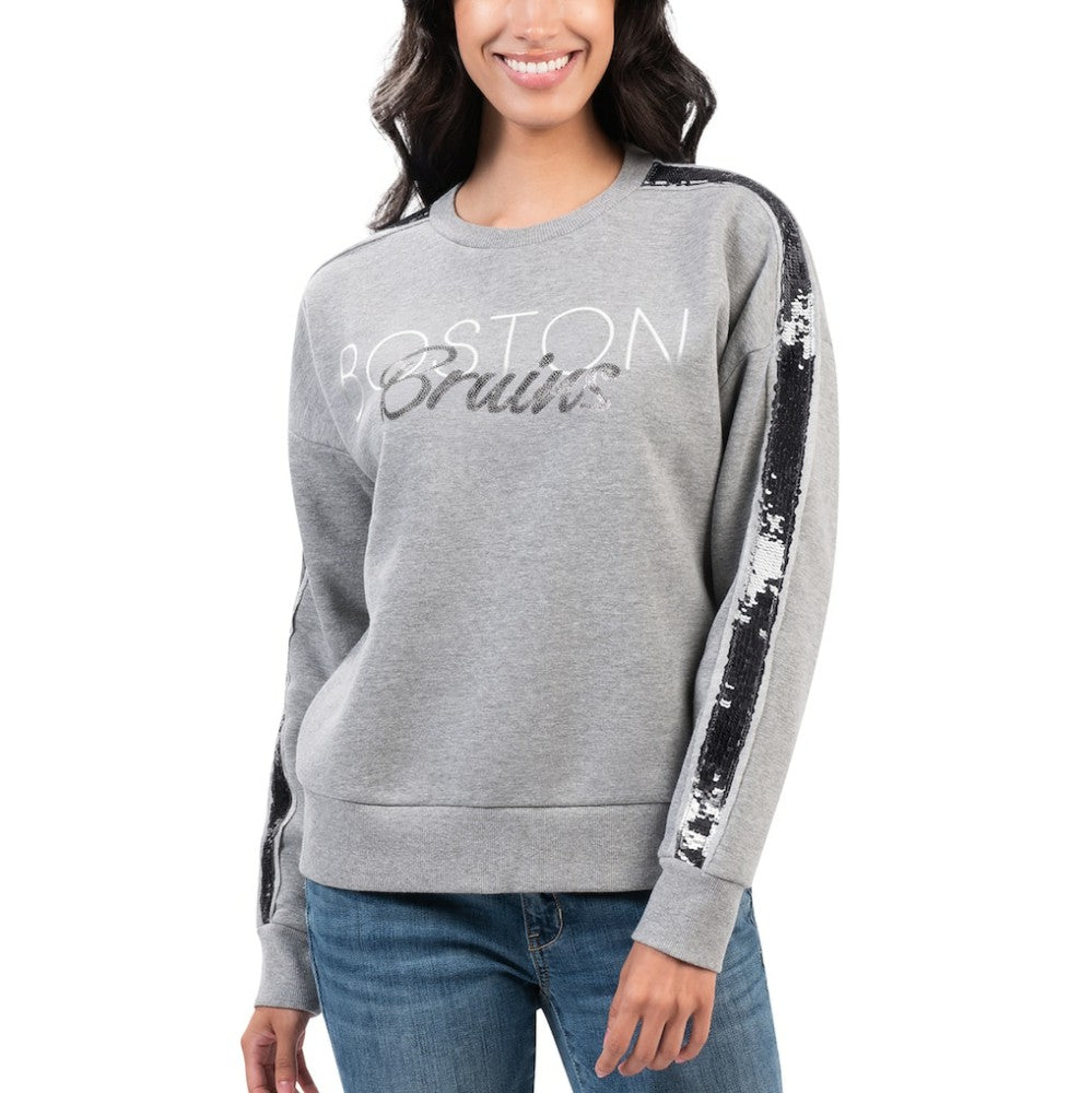 NHL Boston Bruins G-III 4Her by Carl Banks Women's Penalty Box Pullover Sweatshirt - Gray