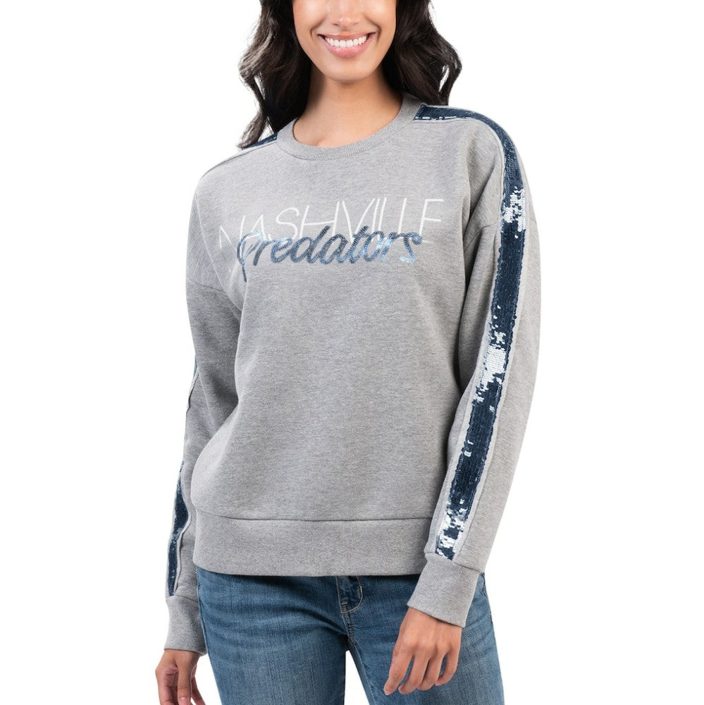 NHL Nashville Predators G-III 4Her by Carl Banks Women's Penalty Box Pullover Sweatshirt - Gray