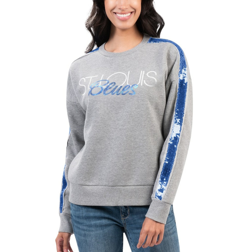 NHL St. Louis Blues G-III 4Her by Carl Banks Women's Penalty Box Pullover Sweatshirt - Gray