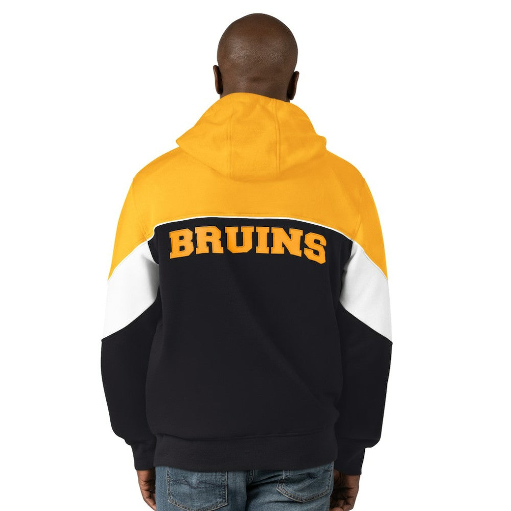 NHL Boston Bruins Starter Power Forward Full-Zip Hoodie - Black/Gold