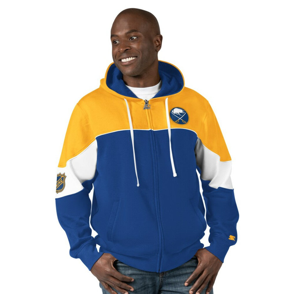 NHL Buffalo Sabres Starter Power Forward Full-Zip Hoodie - Royal/Gold