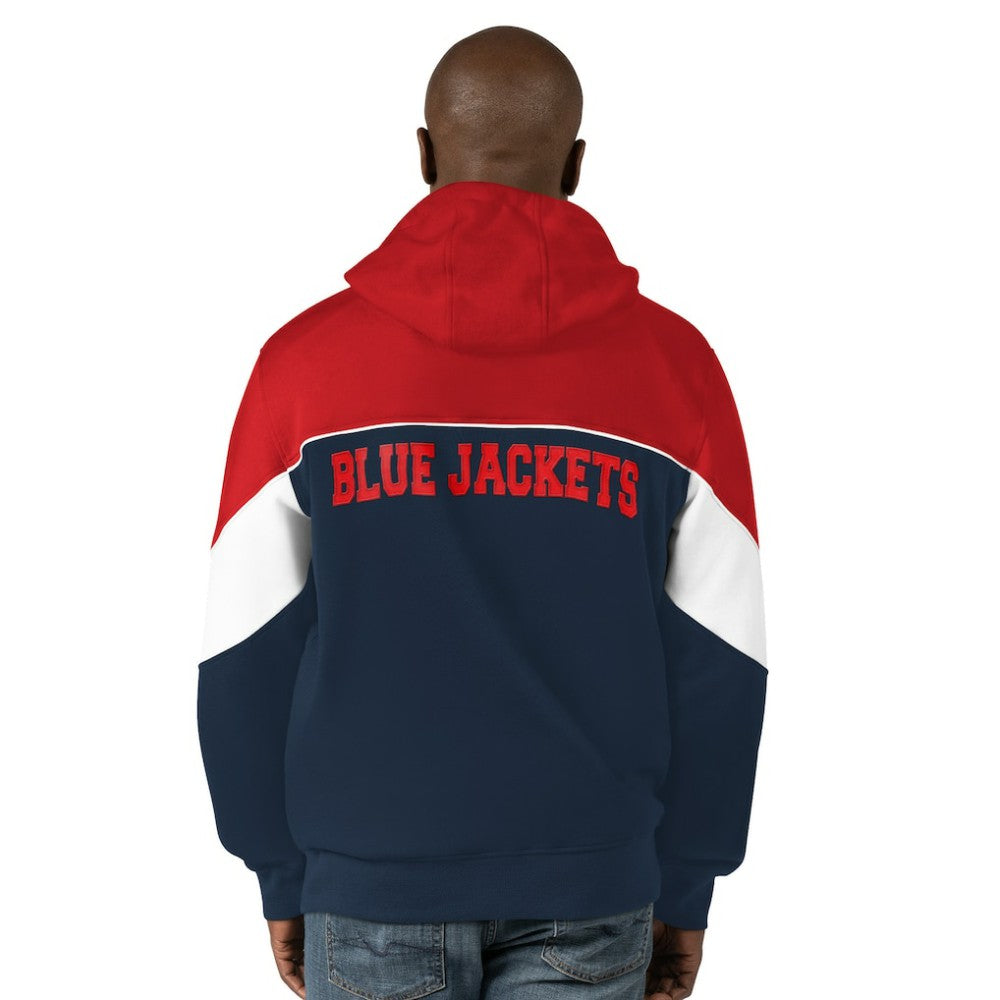 NHL Columbus Blue Jackets Starter Power Forward Full-Zip Hoodie - Navy/Red