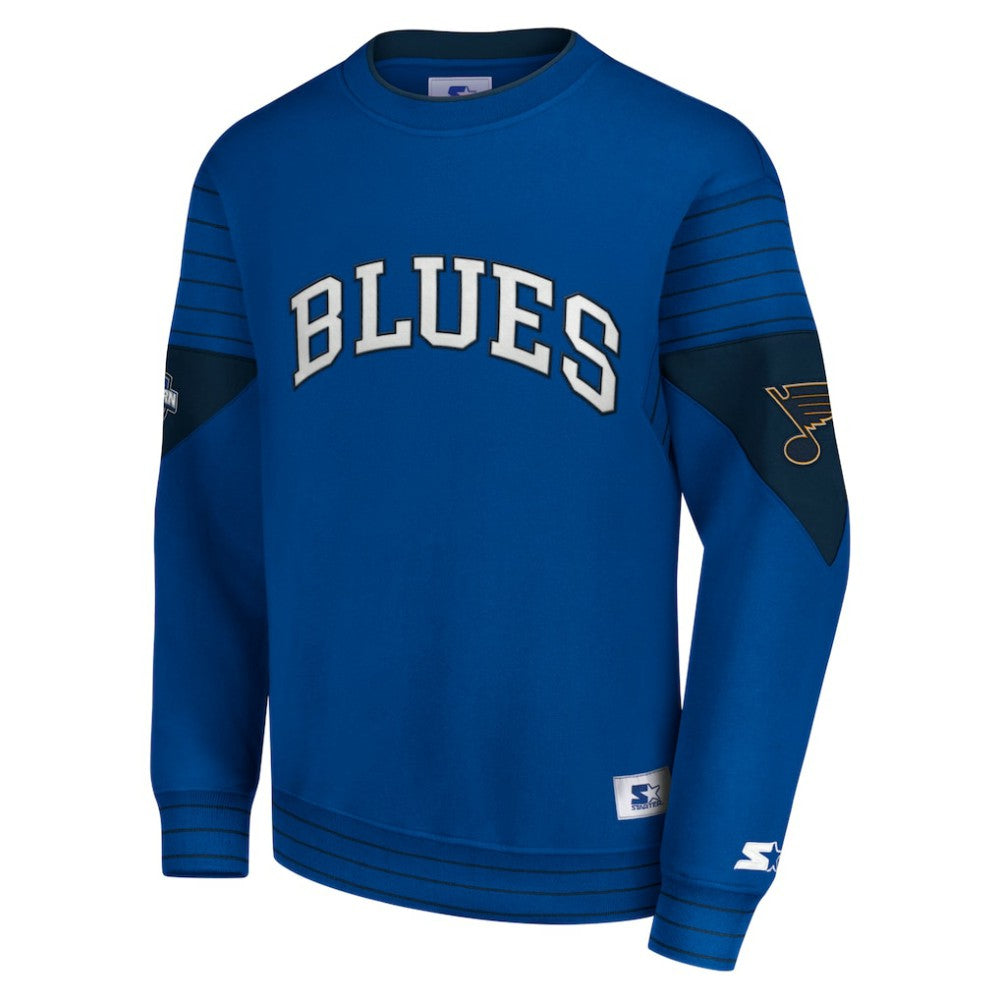 NHL St. Louis Blues Starter Faceoff Pullover Sweatshirt - Blue