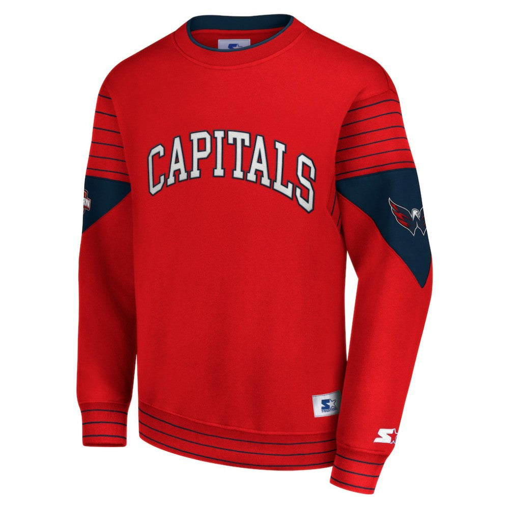 NHL Washington Capitals Starter Faceoff Pullover Sweatshirt - Red