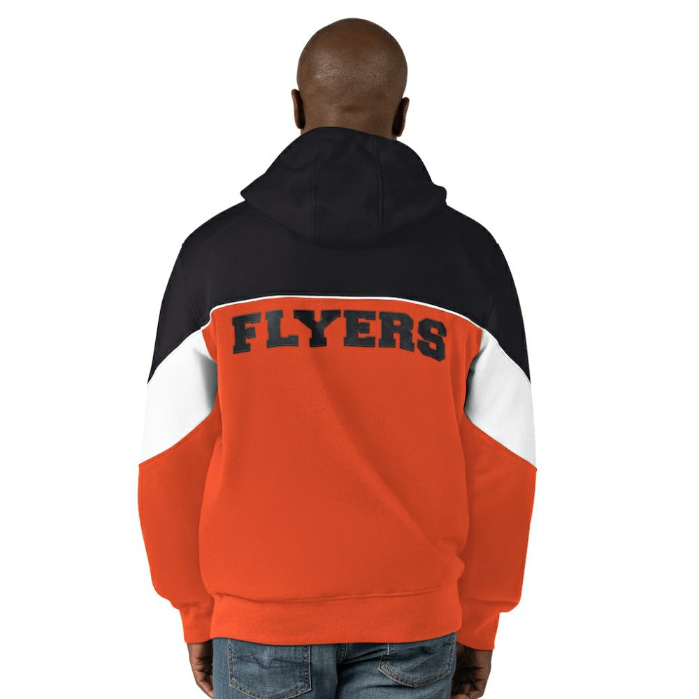 NHL Philadelphia Flyers Starter Power Forward Full-Zip Hoodie - Black/Orange
