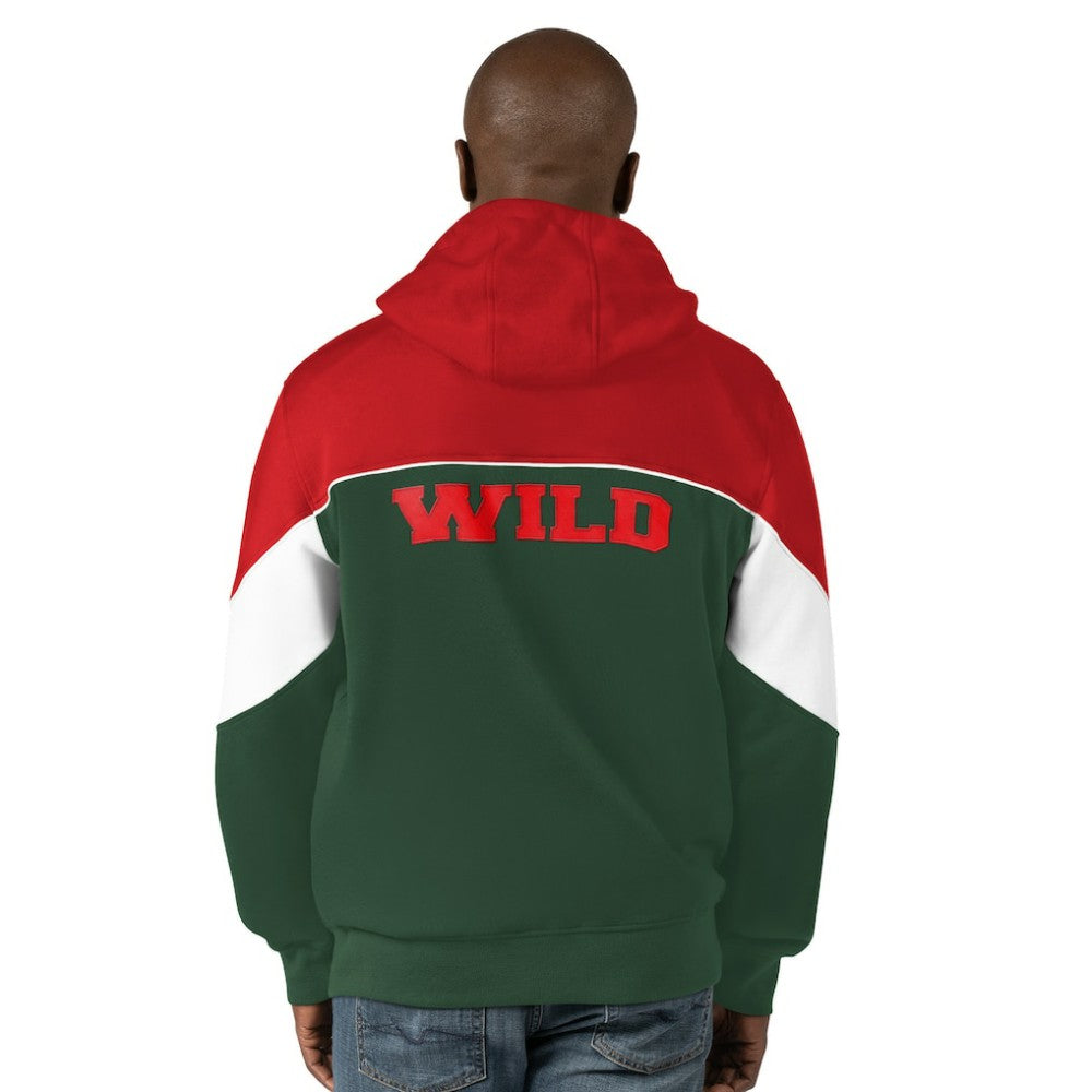 NHL Minnesota Wild Starter Power Forward Full-Zip Hoodie - Green/Red