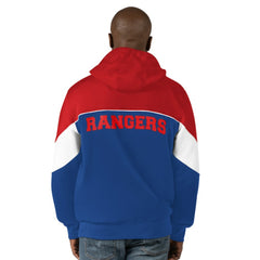 NHL New York Rangers Starter Power Forward Full-Zip Hoodie - Blue/Red