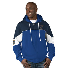 NHL St. Louis Blues Starter Power Forward Full-Zip Hoodie - Blue/Navy