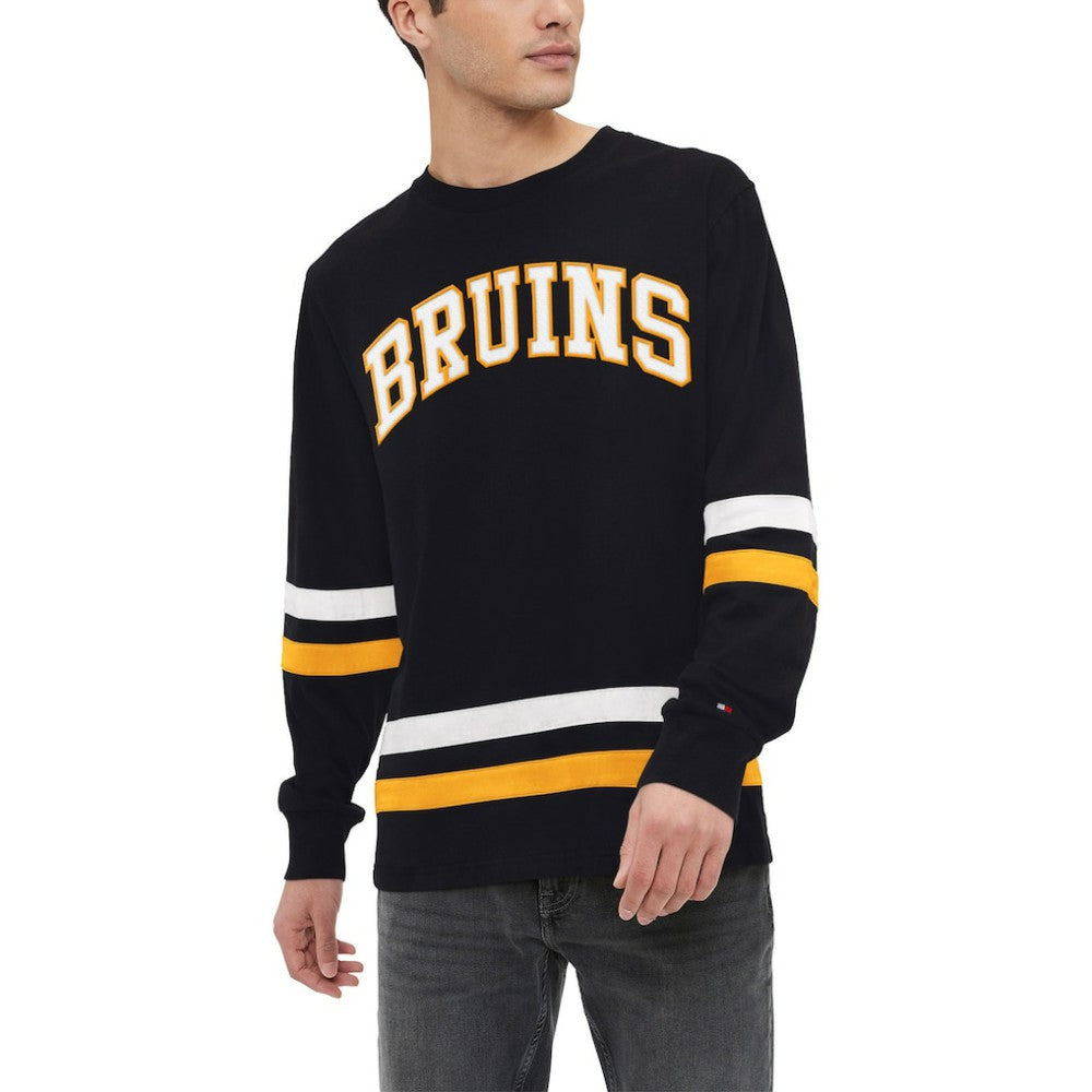 NHL Boston Bruins Tommy Hilfiger Nolan Long Sleeve T-Shirt - Black