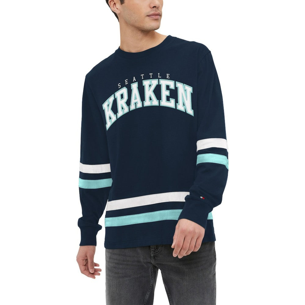 NHL Seattle Kraken Tommy Hilfiger Nolan Long Sleeve T-Shirt - Navy