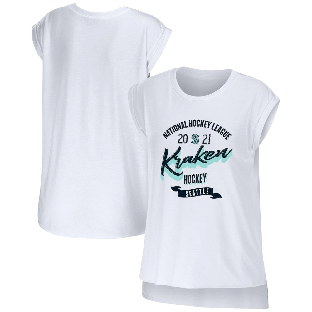 NHL Seattle Kraken WEAR by Erin Andrews Women's Domestic Tank Top - White