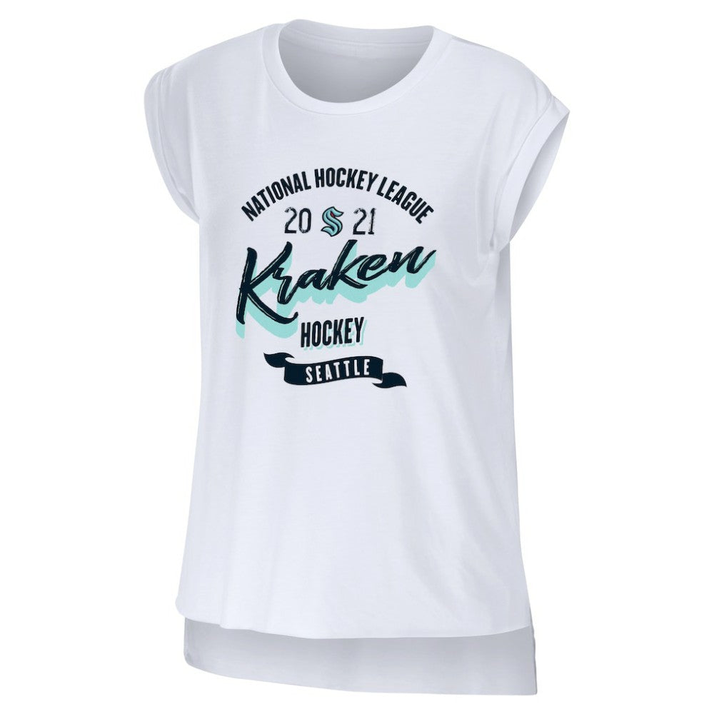 NHL Seattle Kraken WEAR by Erin Andrews Women's Domestic Tank Top - White