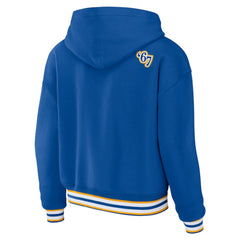 NHL St. Louis Blues WEAR by Erin Andrews Women's Lace-Up Pullover Hoodie - Blue