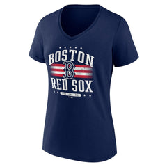 Boston Red Sox Women's Americana Team V-Neck T-Shirt - Navy T-shirts