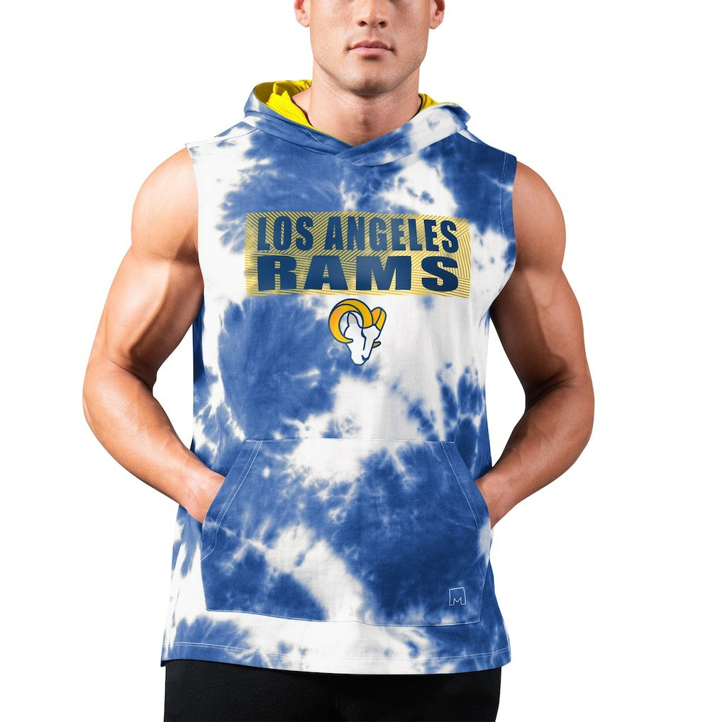 Los Angeles Rams MSX by Michael Strahan Resistance Sleeveless Pullover Hoodie Royal