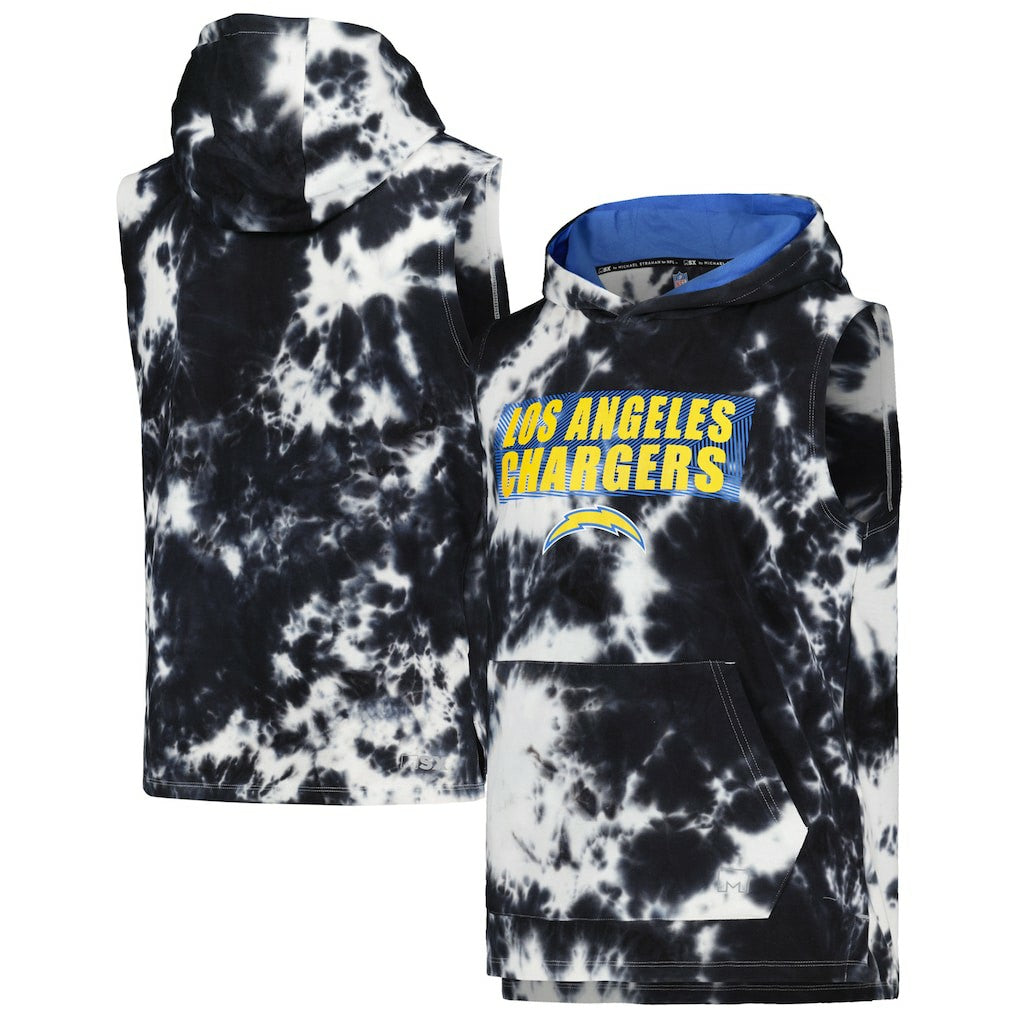 Los Angeles Chargers MSX by Michael Strahan Resistance Sleeveless Pullover Hoodie Black