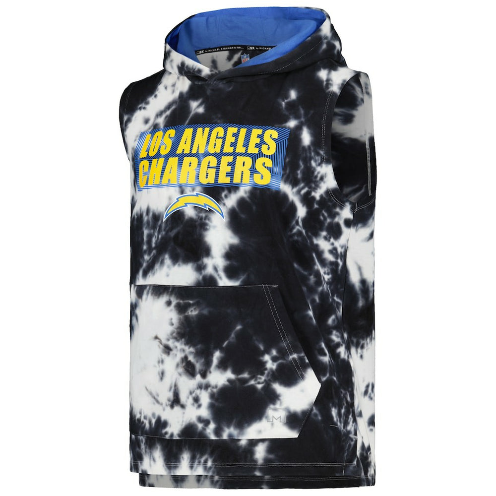 Los Angeles Chargers MSX by Michael Strahan Resistance Sleeveless Pullover Hoodie Black