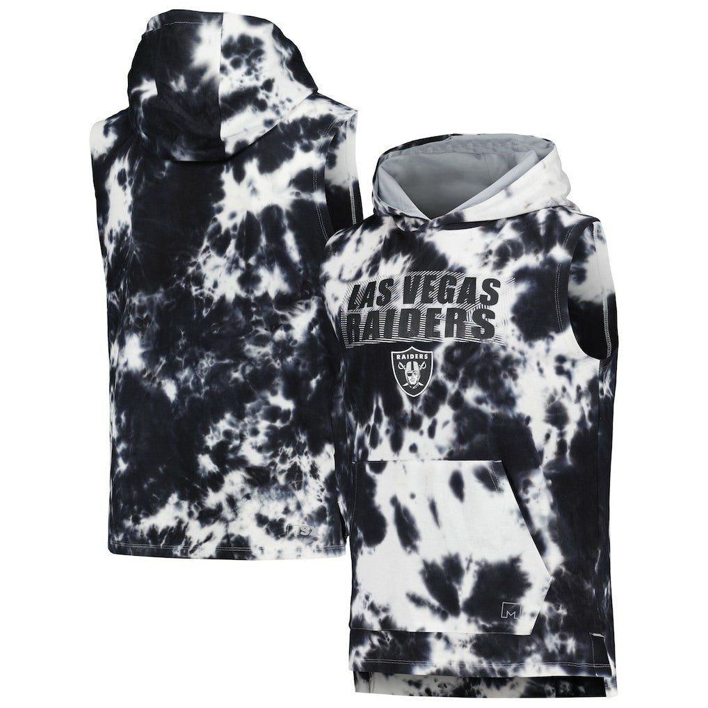 Las Vegas Raiders MSX by Michael Strahan Resistance Sleeveless Pullover Hoodie Black