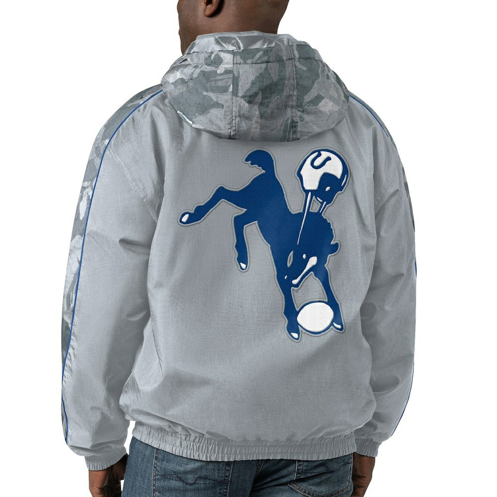 Indianapolis Colts Starter Thursday Night Gridiron Throwback Full-Zip Jacket Gray