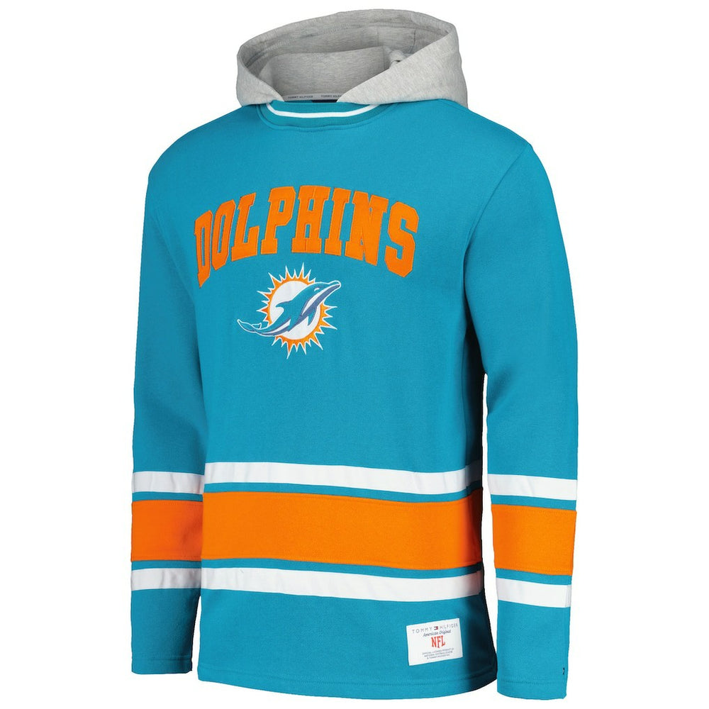 Miami Dolphins Tommy Hilfiger Ivan Fashion Pullover Hoodie Aqua