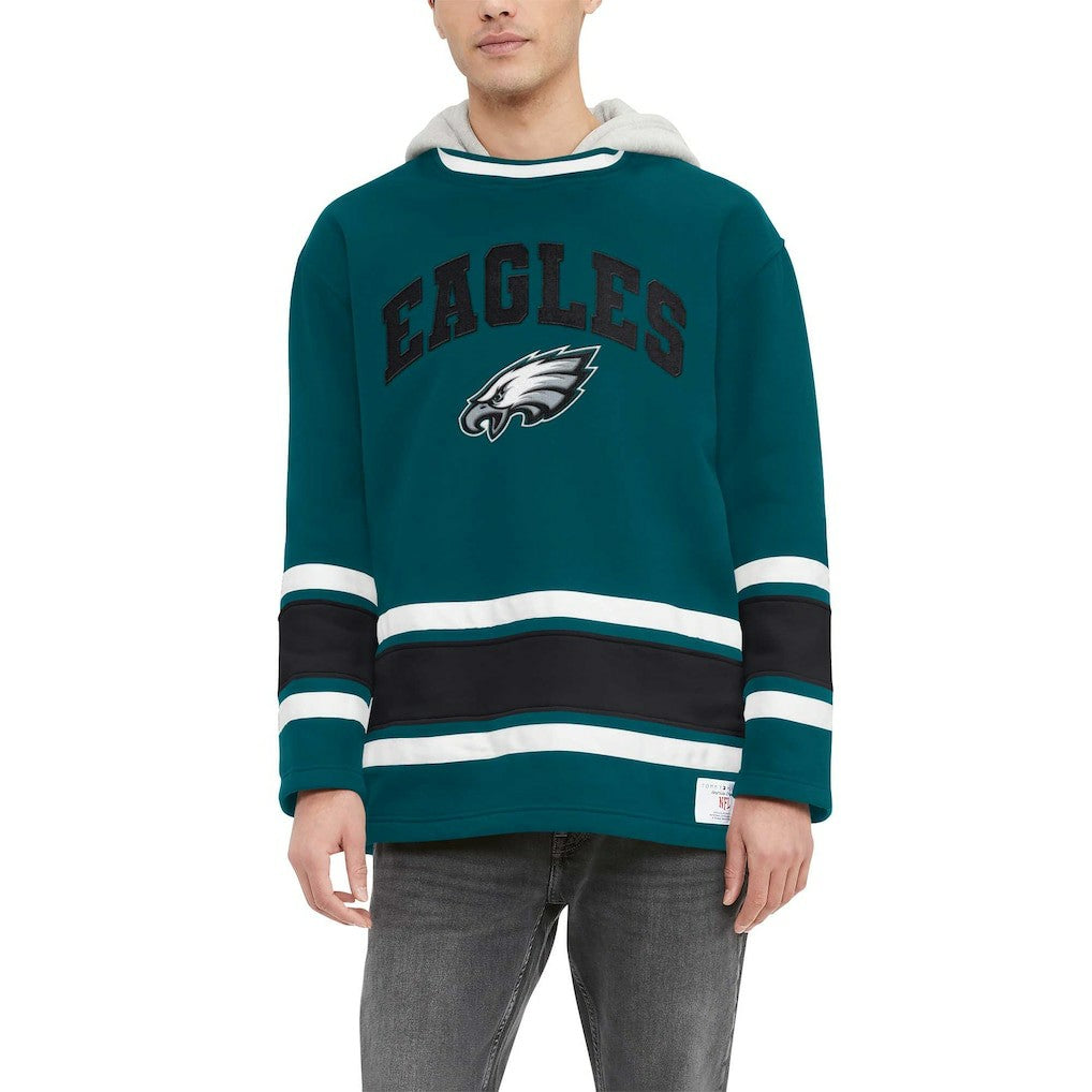 Philadelphia Eagles Tommy Hilfiger Ivan Fashion Pullover Hoodie Midnight Green