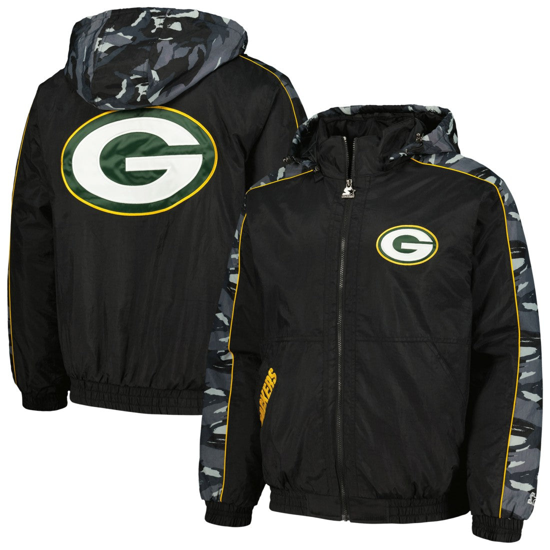 Green Bay Packers Starter Thursday Night Gridiron Full-Zip Hoodie Black