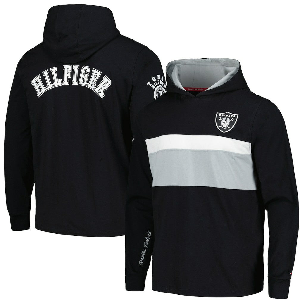 Las Vegas Raiders Tommy Hilfiger Morgan Long Sleeve Hoodie T-Shirt Black