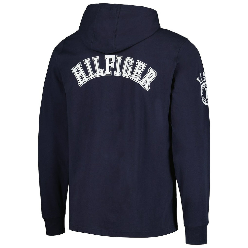 Chicago Bears Tommy Hilfiger Morgan Long Sleeve Hoodie T-Shirt Navy
