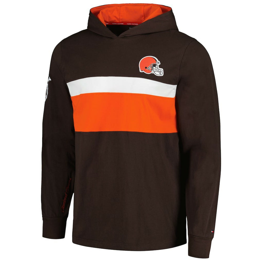 Cleveland Browns Tommy Hilfiger Morgan Long Sleeve Hoodie T-Shirt Brown