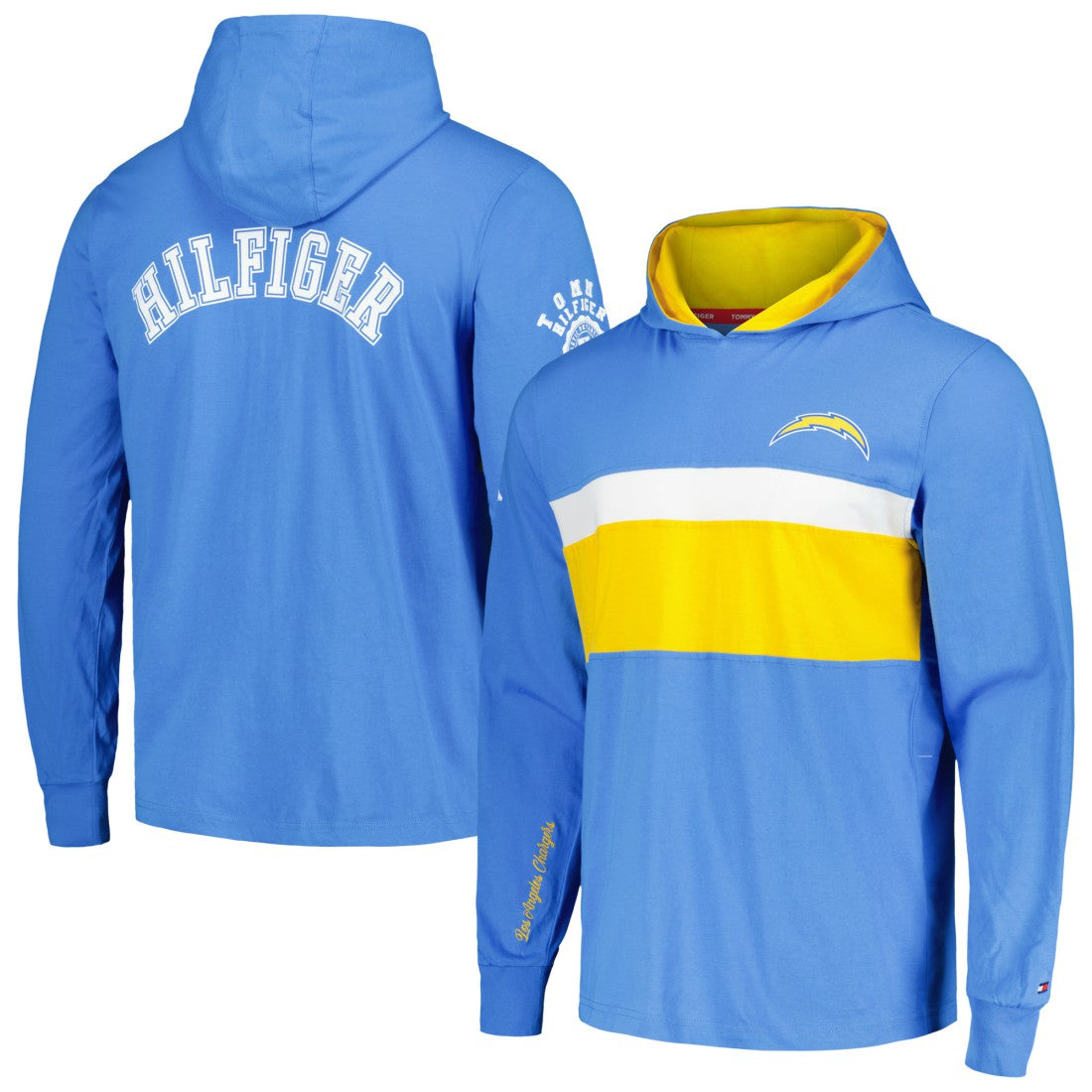 Los Angeles Chargers Tommy Hilfiger Morgan Long Sleeve Hoodie T-Shirt Powder Blue