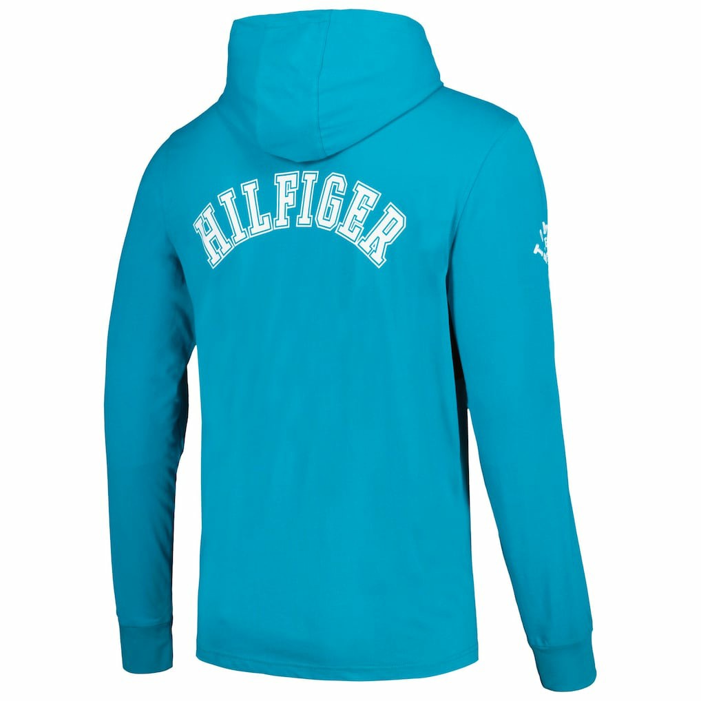 Miami Dolphins Tommy Hilfiger Morgan Long Sleeve Hoodie T-Shirt Aqua