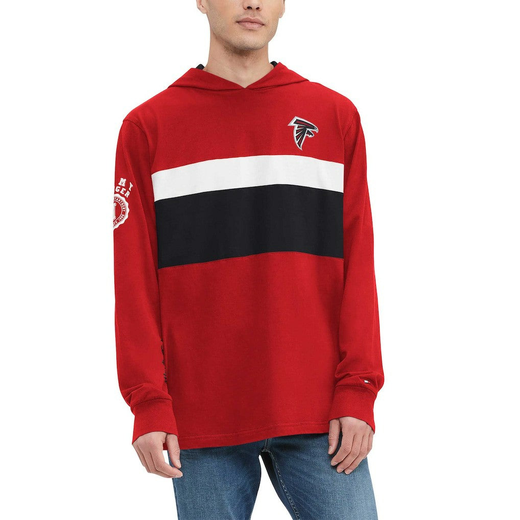 Atlanta Falcons Tommy Hilfiger Morgan Long Sleeve Hoodie T-Shirt Red