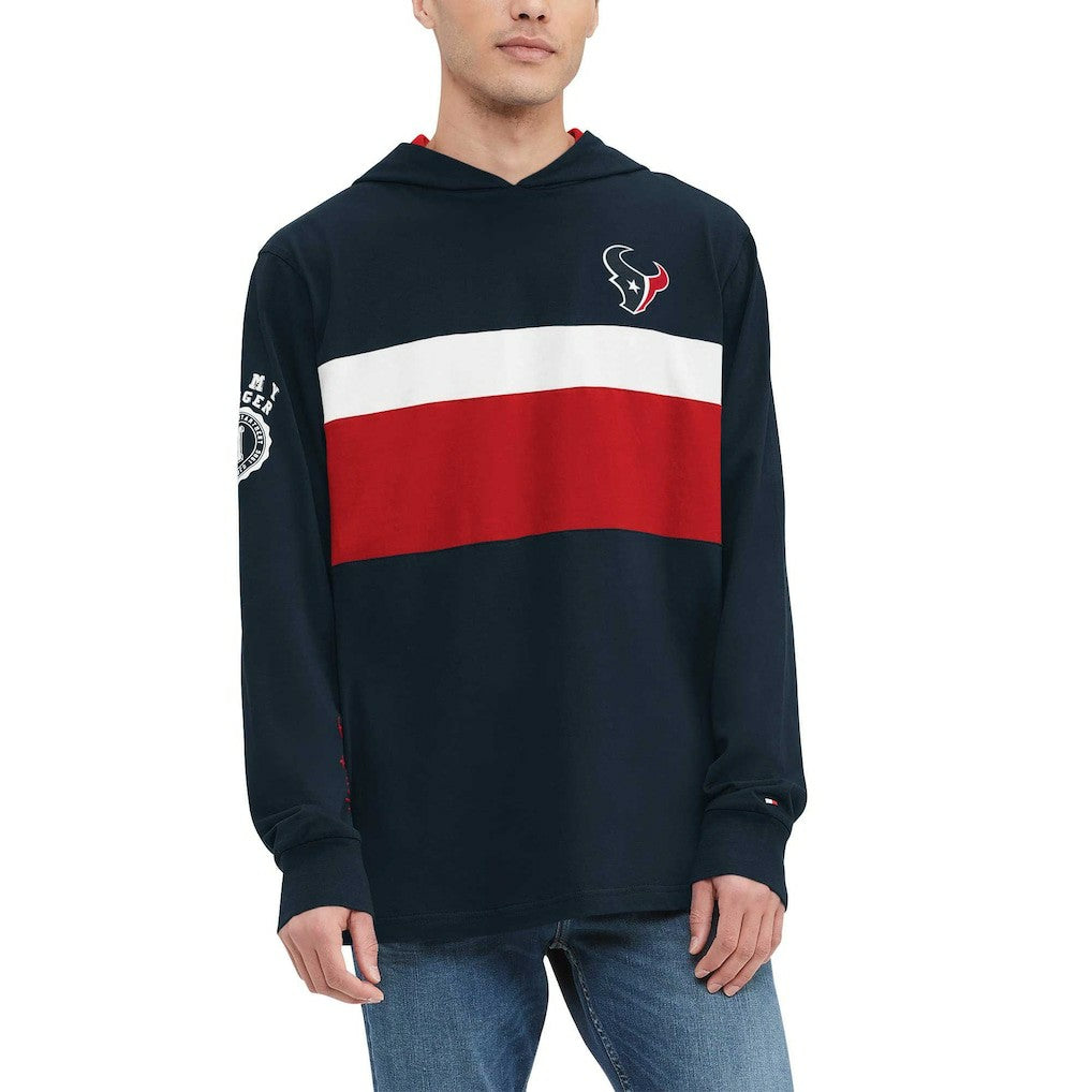 Houston Texans Tommy Hilfiger Morgan Long Sleeve Hoodie T-Shirt Navy