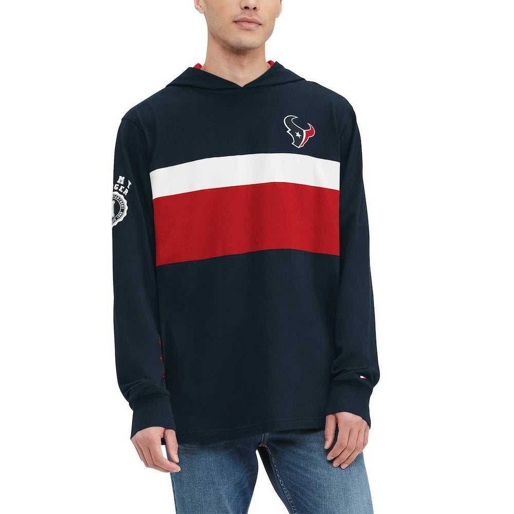 Houston Texans Tommy Hilfiger Morgan Long Sleeve Hoodie T-Shirt Navy