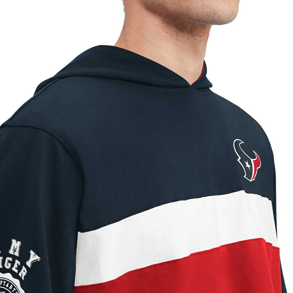 Houston Texans Tommy Hilfiger Morgan Long Sleeve Hoodie T-Shirt Navy