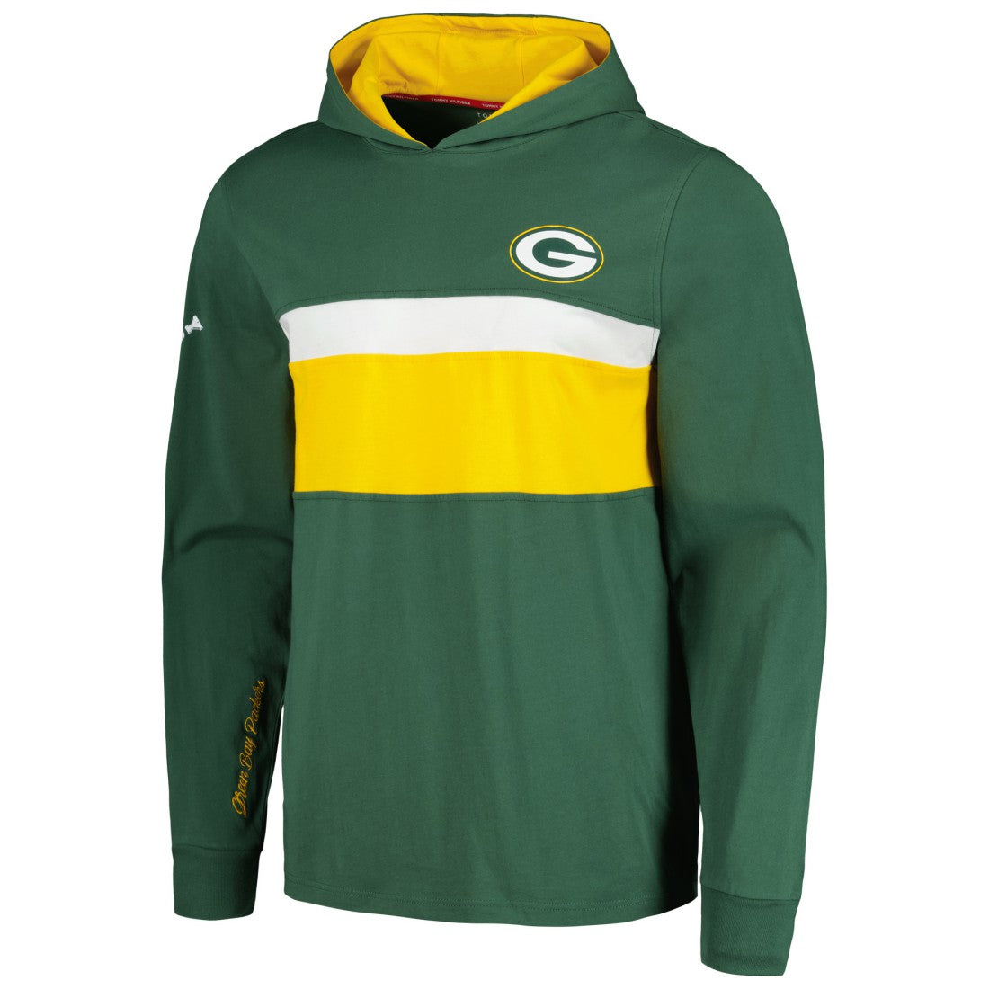 Green Bay Packers Tommy Hilfiger Morgan Long Sleeve Hoodie T-Shirt Green
