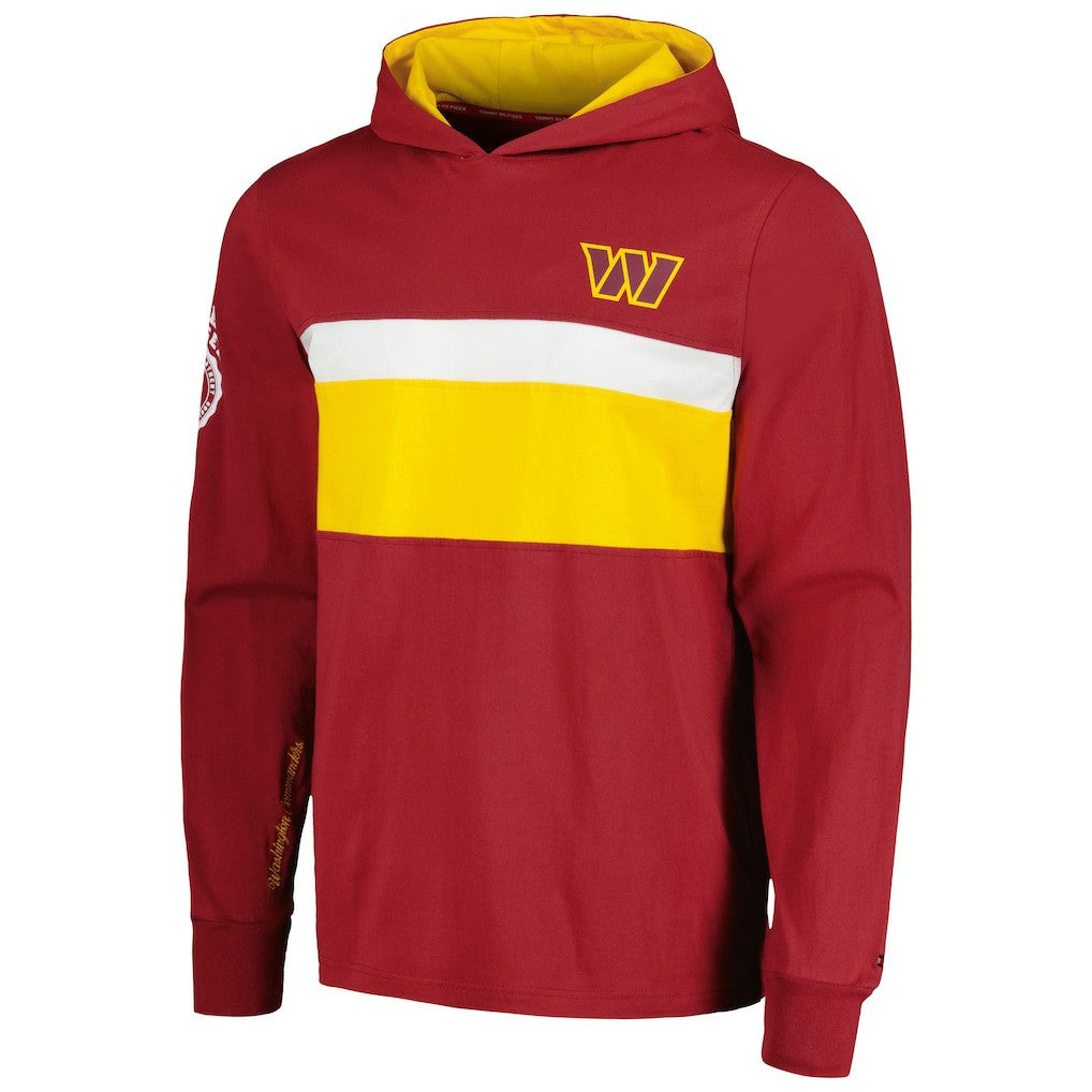Washington Commanders Tommy Hilfiger Morgan Long Sleeve Hoodie T-Shirt Burgundy