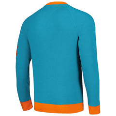 Miami Dolphins Tommy Hilfiger Reese Raglan Tri-Blend Pullover Sweatshirt Aqua