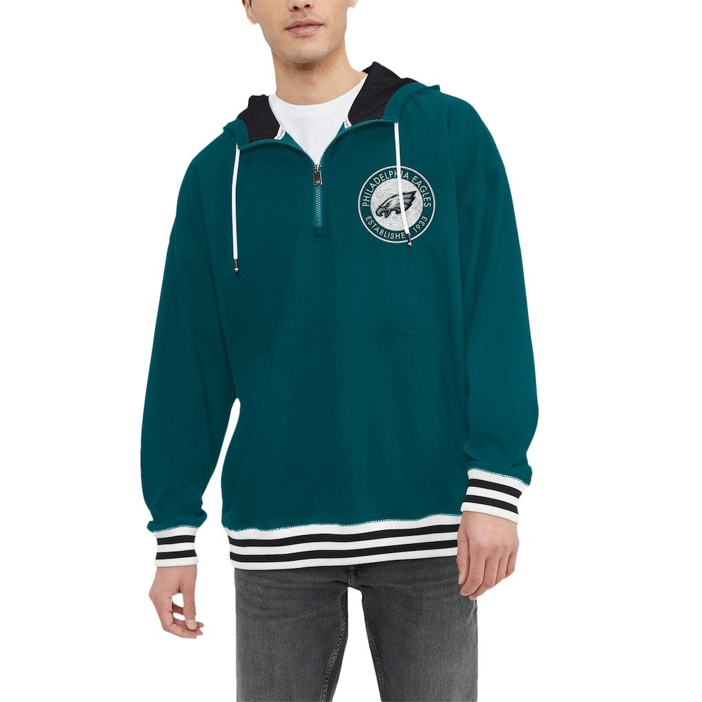 Philadelphia Eagles Tommy Hilfiger Midnight Aaron Quarter-Zip Hoodie Green