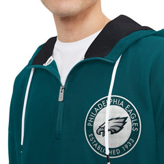 Philadelphia Eagles Tommy Hilfiger Midnight Aaron Quarter-Zip Hoodie Green