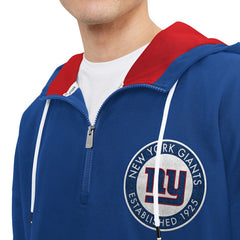 New York Giants Tommy Hilfiger Aaron Quarter-Zip Hoodie Royal