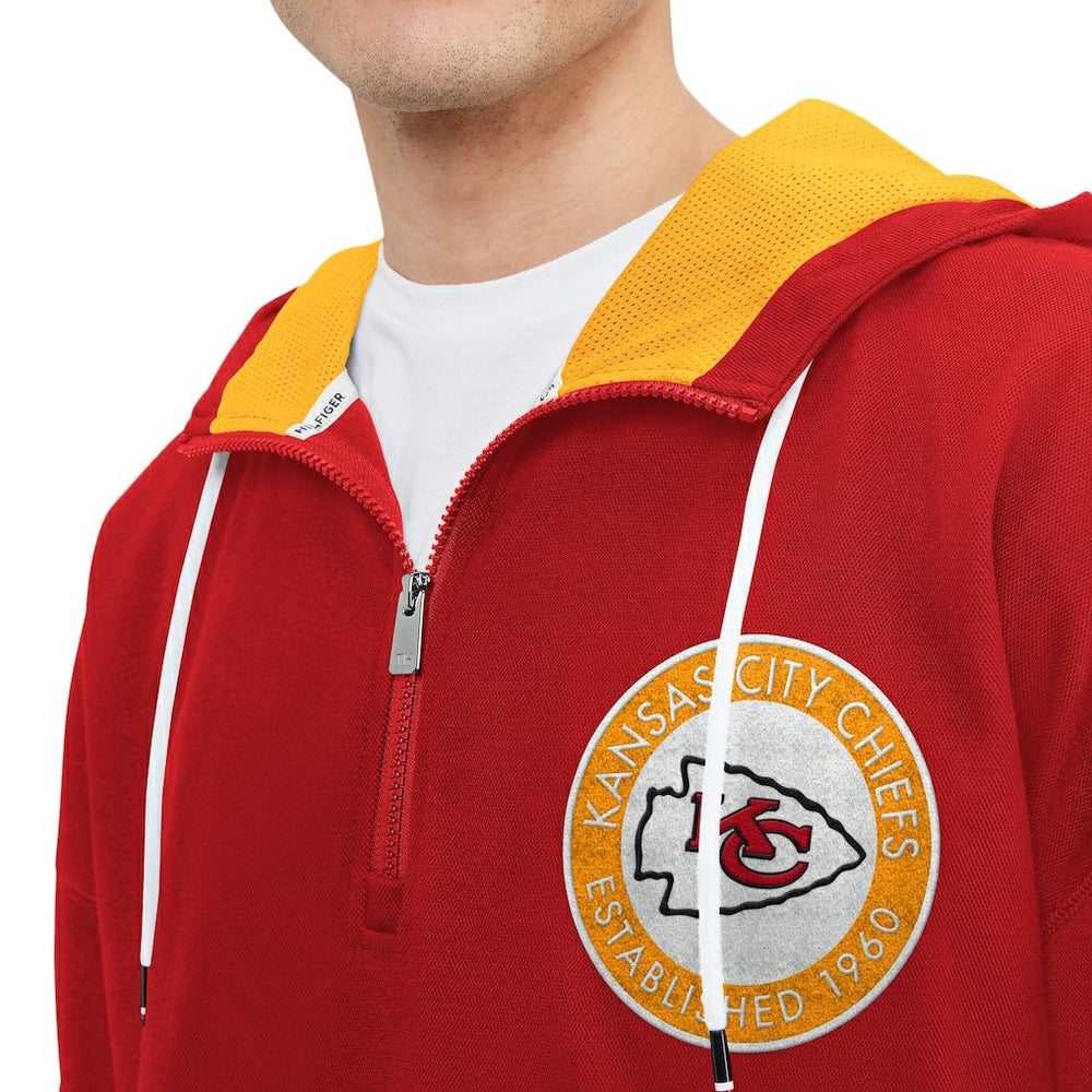 Kansas City Chiefs Tommy Hilfiger Aaron Quarter-Zip Hoodie Red