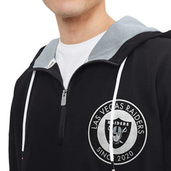 Las Vegas Raiders Tommy Hilfiger Aaron Quarter-Zip Hoodie Black