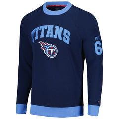 Tennessee Titans Tommy Hilfiger Reese Raglan Tri-Blend Pullover Sweatshirt Navy