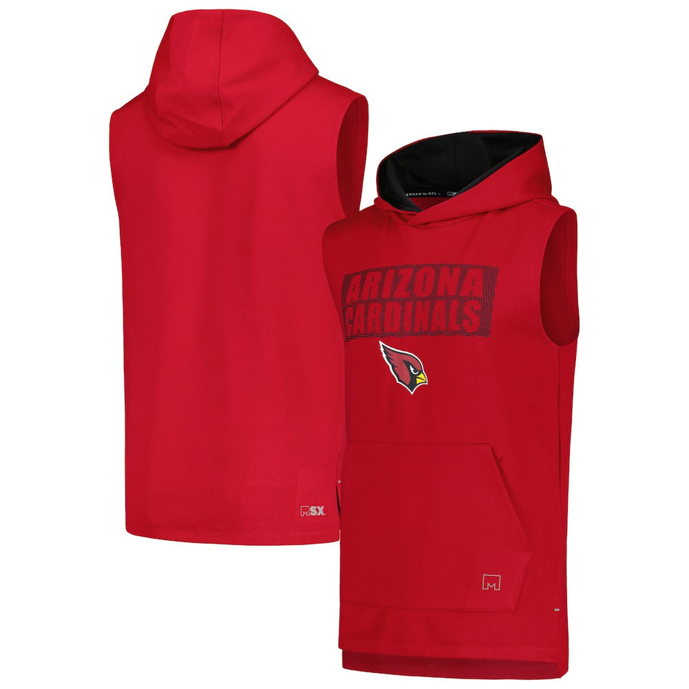 Arizona Cardinals MSX by Michael Strahan Marathon Sleeveless Pullover Hoodie Cardinal
