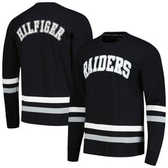 Las Vegas Raiders Tommy Hilfiger Nolan Long Sleeve T-Shirt Black/Silver